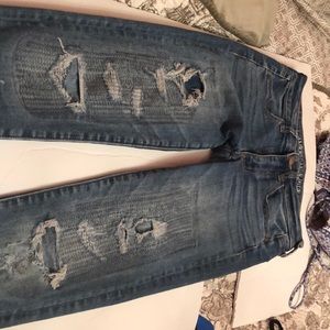 Distressed jeans